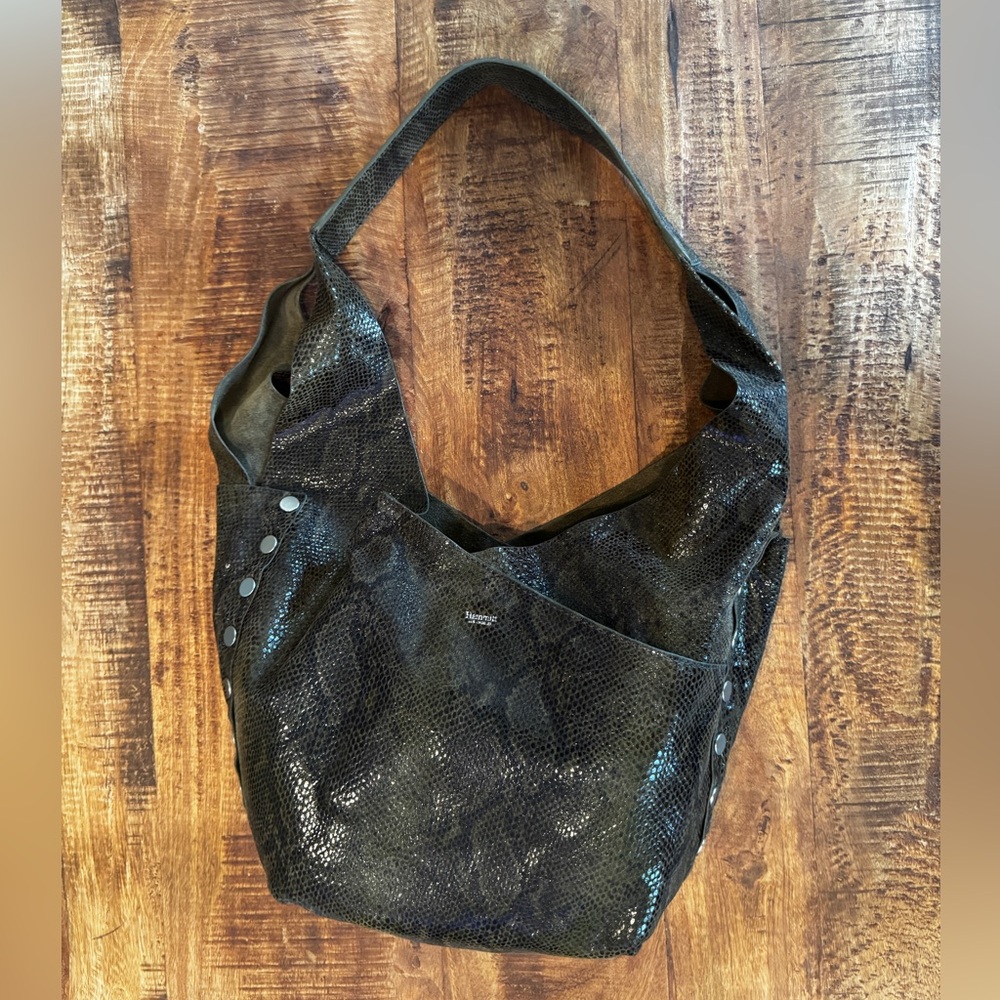 Hammitt Dark Green Snake Skin Hobo Bag